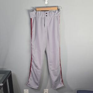 Evoshield Baseball Pants Men's Size Small Grey Black Red Stripes 100% Polyester